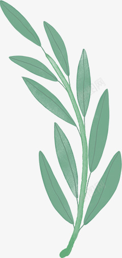 手绘蓝色小清新树叶装饰png免抠素材_88icon https://88icon.com 树叶 清新 蓝色 装饰