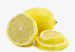 柠檬切半食物素材