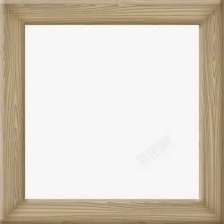 大气相框卡通手绘木质方形边框高清图片