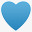 蓝色的心形符号icon图标图标