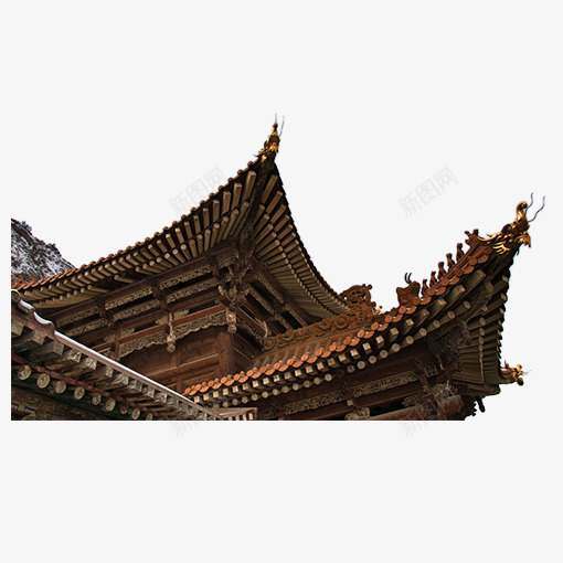 黄色寺庙建筑元素psd免抠素材_88icon https://88icon.com 古代 寺庙 屋顶 平面 建筑 设计 风格 黄色