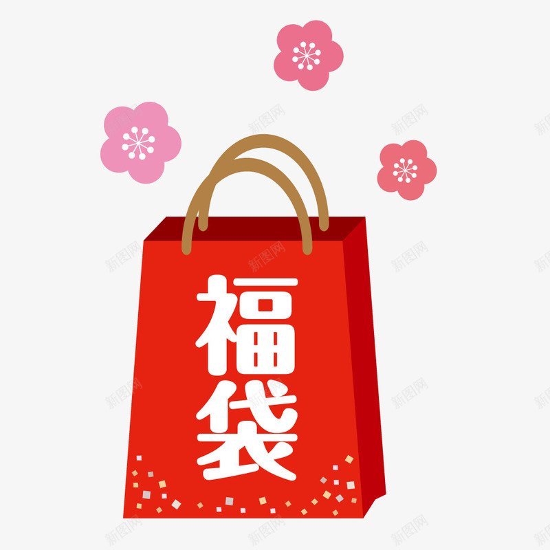 红色卡通新年福袋png免抠素材_88icon https://88icon.com 免抠图 手提袋 效果图 福袋 红色袋子 袋子 装饰图 装饰画