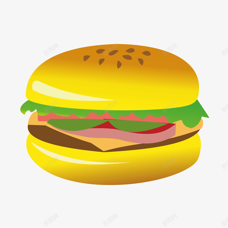 卡通汉堡美食矢量图ai免抠素材_88icon https://88icon.com 卡通 可爱 汉堡 菜单设计 餐饮 鳕鱼汉堡 矢量图