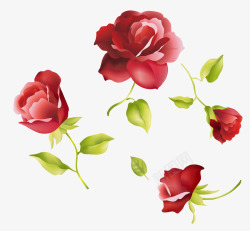 情人节玫瑰花海报分层素材