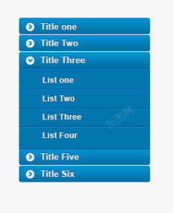 UI下拉蓝色菜单素材