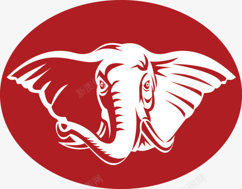 大象的医生卡通大象头大象logo图标图标