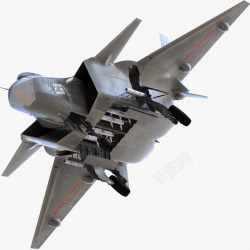 飞行中的飞机飞行中灰色战斗飞机歼击机高清图片