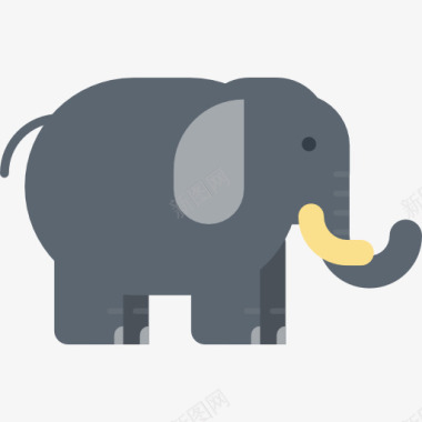 野生动物大象图标图标