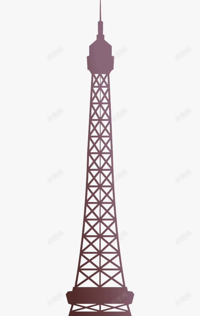 紫色巴黎铁塔建筑png免抠素材_88icon https://88icon.com 巴黎 建筑 紫色 铁塔