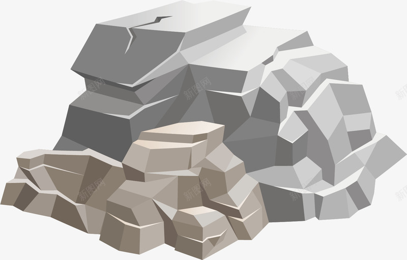 灰色石头假山png免抠素材_88icon https://88icon.com 不规则图形 假山 创意 抽象 灰色 石头 设计