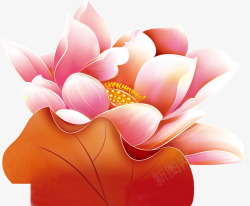 粉色大气手绘花朵素材