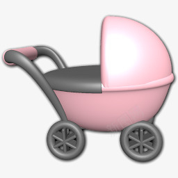 3D婴儿用品婴儿车图标图标