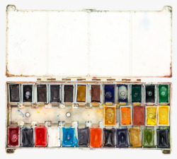 固体水彩颜料盒图标高清图片