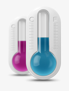 可爱UI温度计图标图标