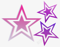 紫色五角星紫色镂空五角星高清图片
