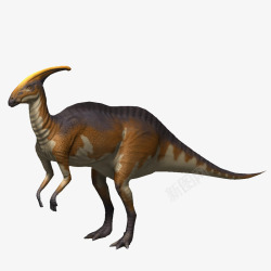 长尾巴恐龙紫黄色恐龙高清图片