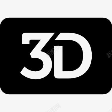 3D电影符号界面图标图标