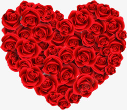 红玫瑰爱心爱心玫瑰高清图片