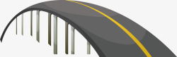 灰色拱桥马路素材