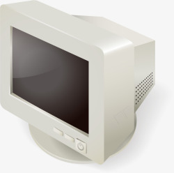 灰色电脑老旧的台式电脑高清图片