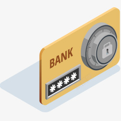 银行密码设置插画矢量图素材