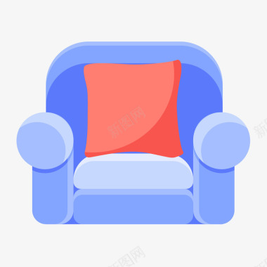 UI图标卡通沙发矢量图图标图标
