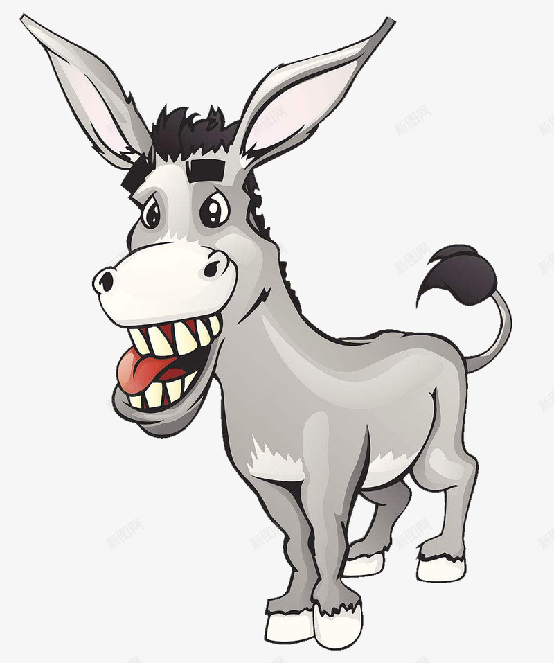 伸舌头浅灰色卡通骡子png免抠素材_88icon https://88icon.com 一种动物 伸舌头 力量大 卡通 役畜 浅灰色 耐力强 骡子