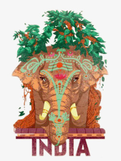 印度风情大象素材