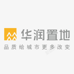 华润置地中文logo灰色华润置地logo标志矢量图图标高清图片