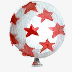 卡通水粉星星装饰气球素材