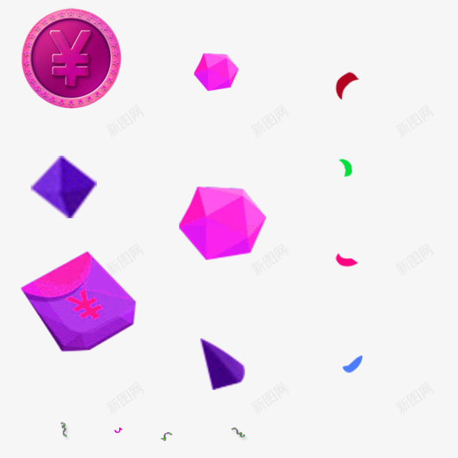 紫色系双十一促销元素png免抠素材_88icon https://88icon.com 促销 活动 装饰图案