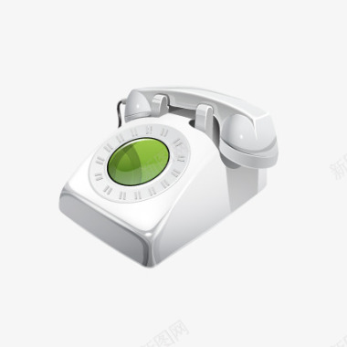 立体播放按钮绿色质感电话图标图标
