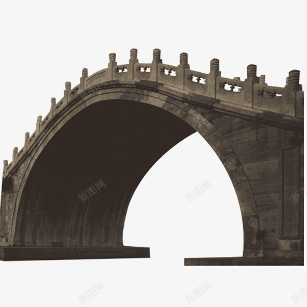 拱桥png免抠素材_88icon https://88icon.com 半圆 拱桥 灰色 石桥