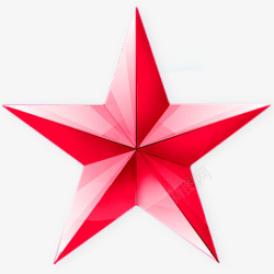 红色大气五角星装饰图案素材