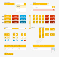 金色UI工具包素材