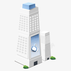 卡通3D立体城市楼房素材