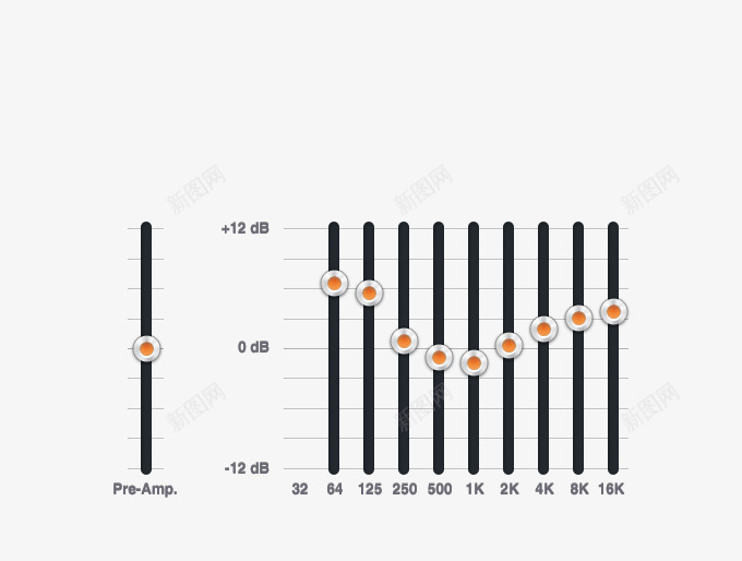 均衡器psd免抠素材_88icon https://88icon.com UI 均衡器 滑块 调节
