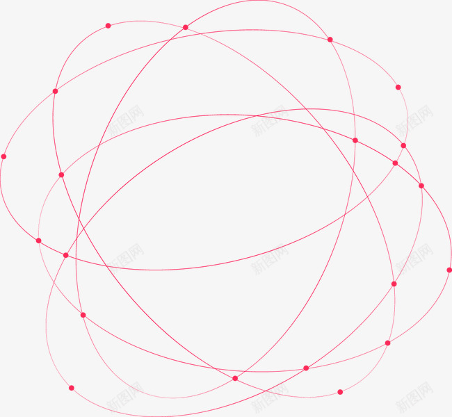 红色清新线圆圈不规则图形png免抠素材_88icon https://88icon.com 不规则图形 免抠PNG 圆圈 清新 红色 线团