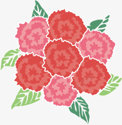 红色母亲节康乃馨素材