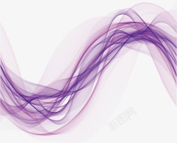 梦幻紫色线条花纹矢量图素材