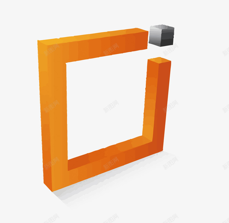 3D正方形框架png免抠素材_88icon https://88icon.com 卡通 手绘 橙色 正方形PNG矢量图 正方形免扣PNG图 矢量正方形 立体