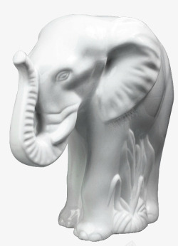 白色的石器泰国旅游纪念品大象高清图片