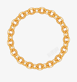 圆形银链子圆形的金链子项圈高清图片