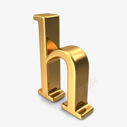 金色金属字英文字3d素材