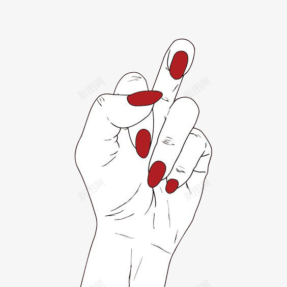 红指甲的手勾中指psd免抠素材_88icon https://88icon.com 坏女人 手控福利 手绘 特写 竖中指 红指甲 鄙视 鄙视的手势 酷女孩