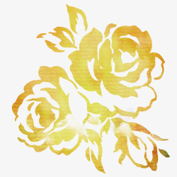 金黄色玫瑰花矢量图素材