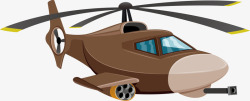 灰色战斗机卡通直升机矢量图高清图片