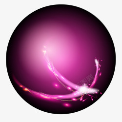 紫色粒子圆圈装饰素材