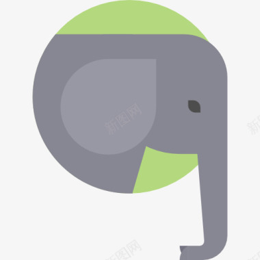 海里哺乳动物大象图标图标
