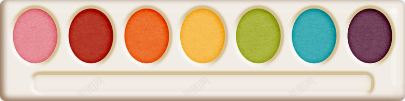 韩国色彩素材彩色颜料盒图标图标